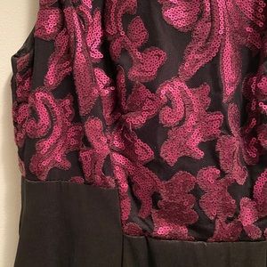 NWT Decide 1.8 sequin bodice satin skirt midi dress